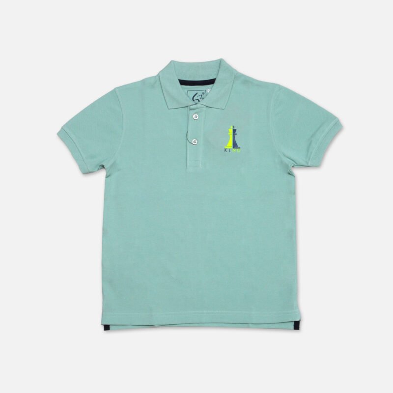 Boys Polo T shirt(L Green)