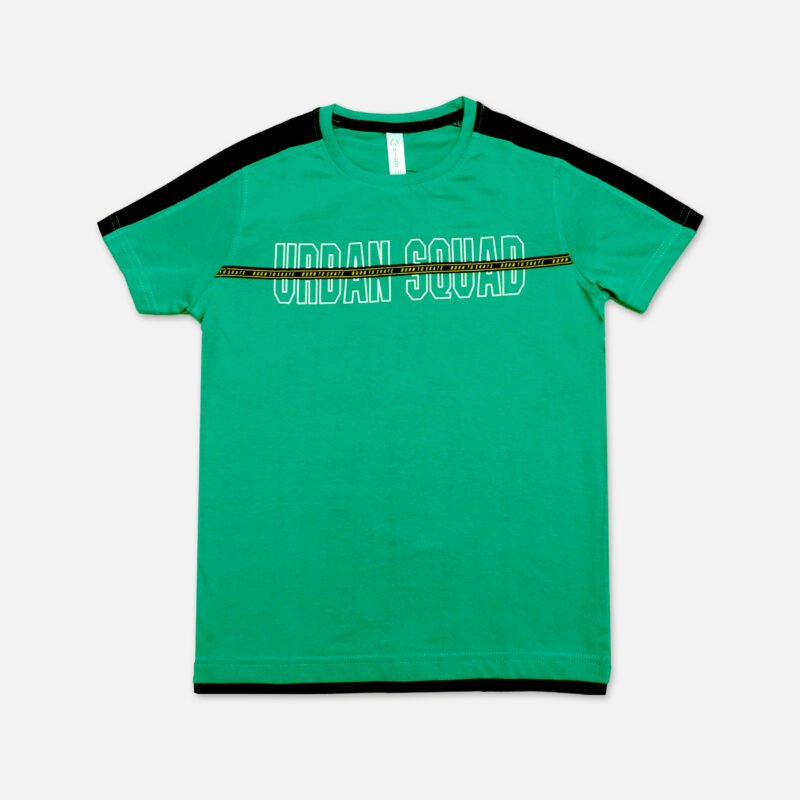 Boys Round Neck T-Shirts(Green)